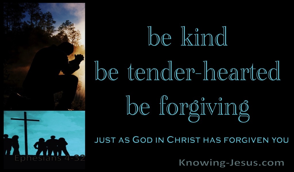 Ephesians 4:32 Be Kind, Tender:hearted, Forgiving Each Other (aqua)